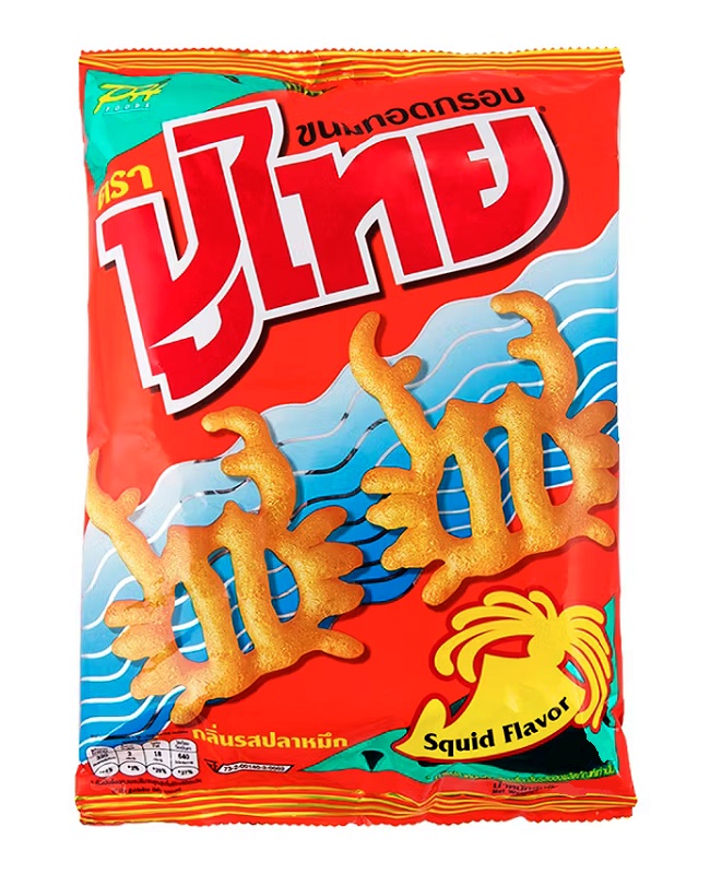 Snack di grano e tapioca gusto Calamaro - Puthai 55g. Snack di grano e tapioca gusto Calamaro - Puthai 55g.